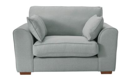 Collection New Ashdown Fabric Cuddle Chair - Silver.